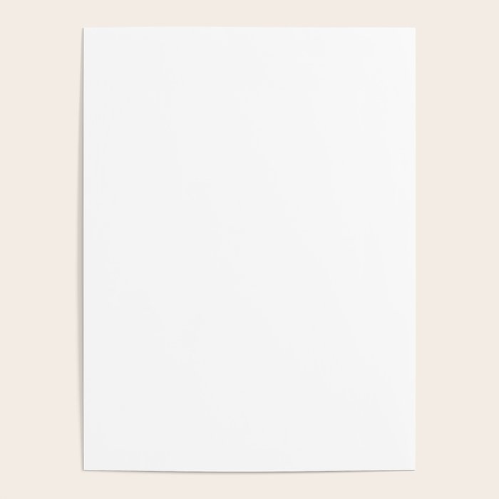 Plain White Simple Solid Color All Over Print Poster Gallery Image 1