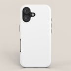Plain White Simple Solid Color All Over Print iPhone Case Gallery Image 1