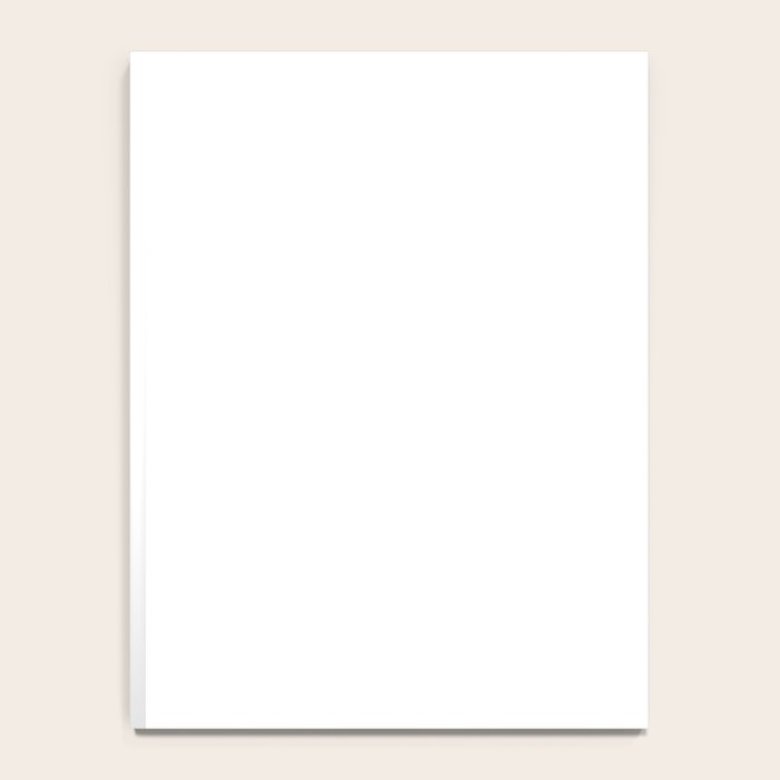 Plain White Simple Solid Color All Over Print Notebook Gallery Image 4