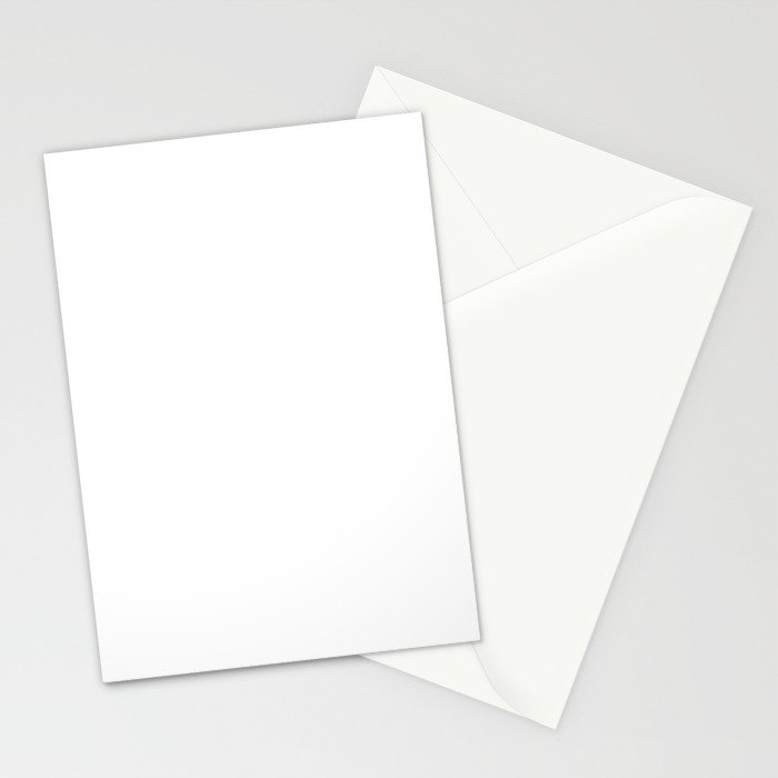 Plain White Simple Solid Color All Over Print Stationery Card Gallery Image 2
