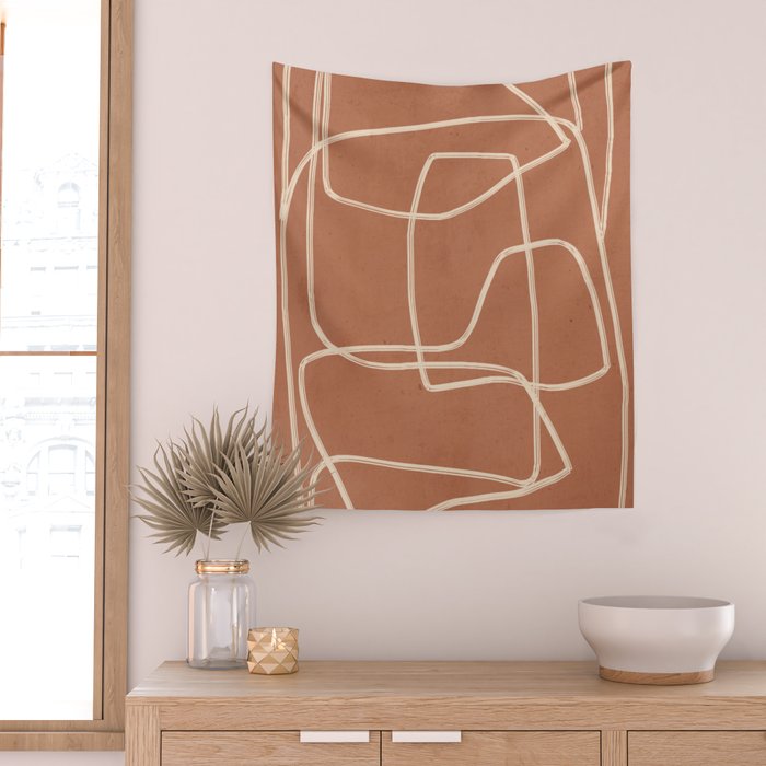 Abstract line art 22 Wall Tapestry Gallery Image 2