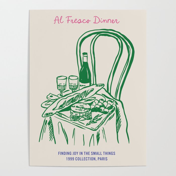 Al Fresco Dinner Kitchen Print Poster Gallery Image 4