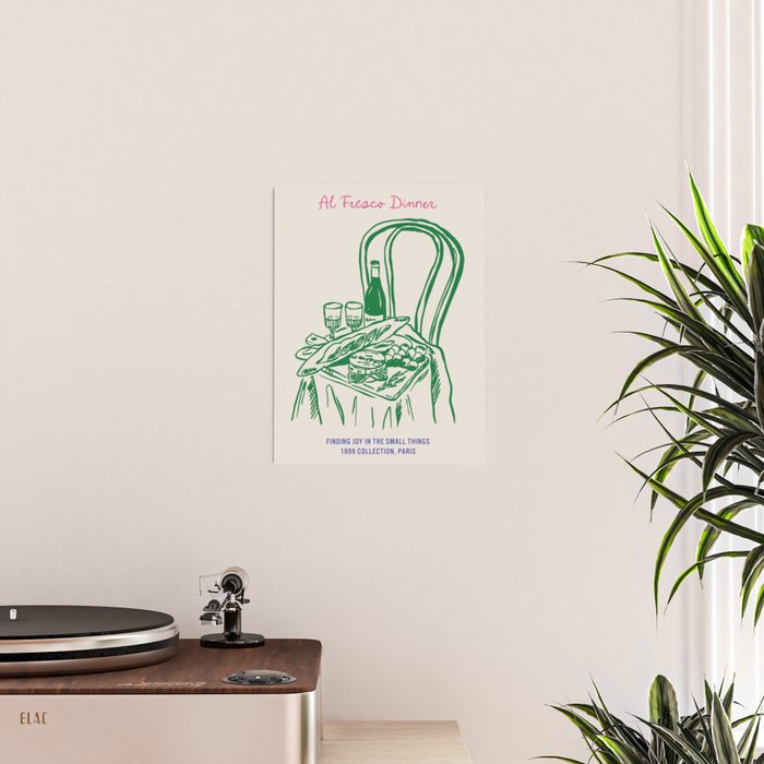 Al Fresco Dinner Kitchen Print Poster Gallery Image 2