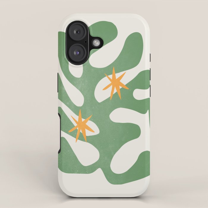 Fern Green Leaf: Matisse Series 01 | Mid-Century Edition iPhone Case Gallery Image 1
