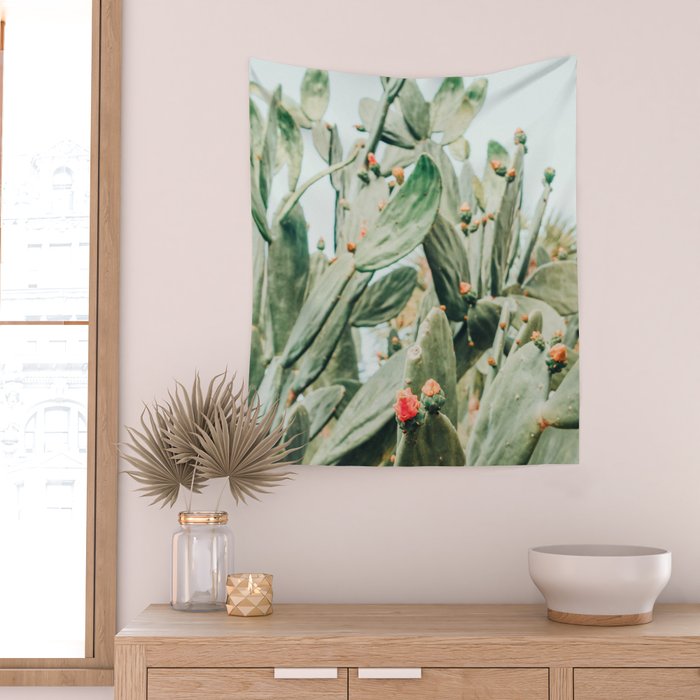 Pretty Cactus Wall Tapestry Gallery Image 2