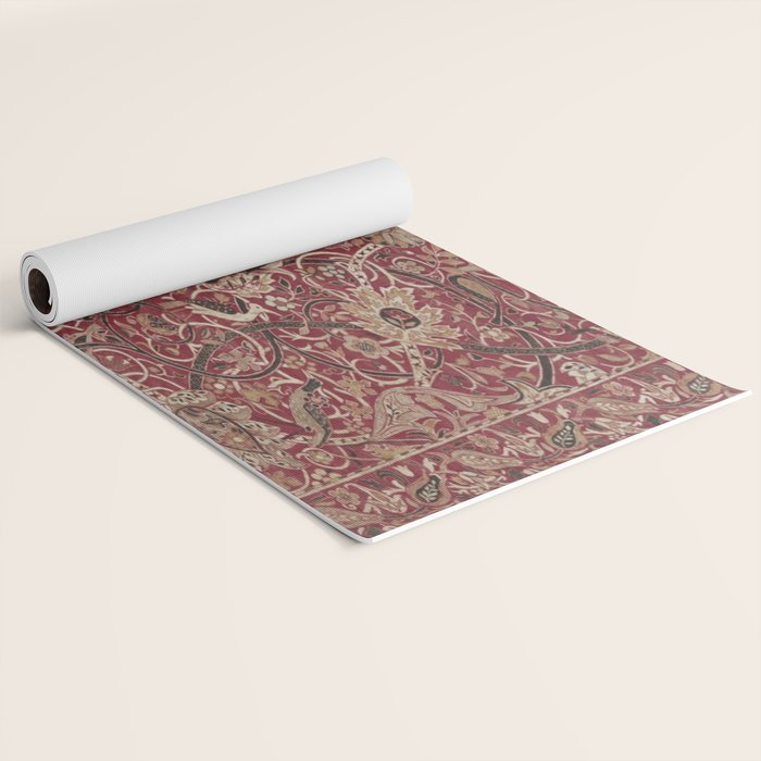 William Morris Bullerswood Red,No.2, Yoga Mat Gallery Image 2