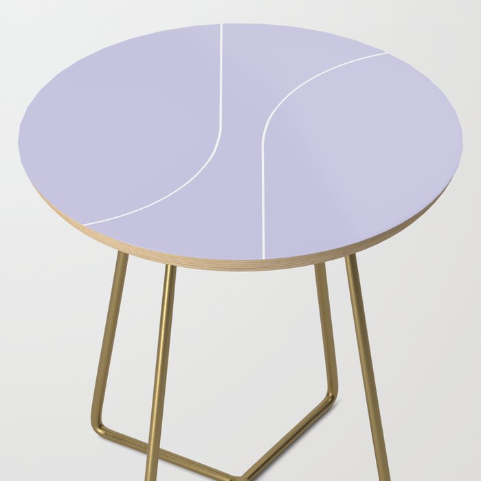 Modern Minimal Line Abstract V Side Table Gallery Image 2
