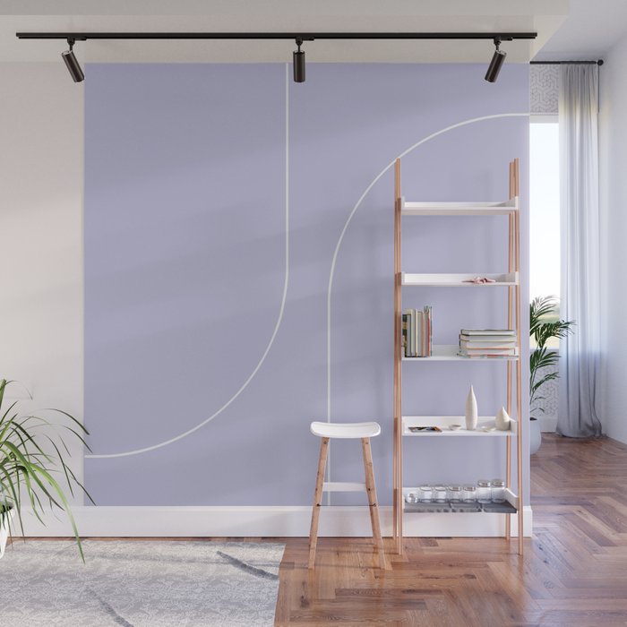 Modern Minimal Line Abstract V Wall Mural Gallery Image 1