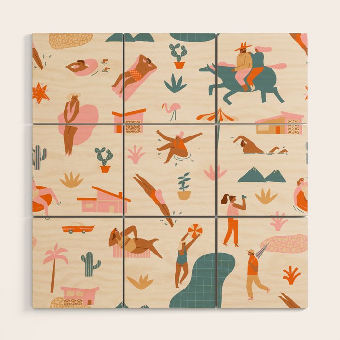 Palm Springs Wood Wall Art Gallery Image 1