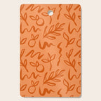 Organic watercolor plant nature art pattern Cutting Board Gallery Image 1
