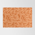 Organic watercolor plant nature art pattern Rug Gallery Image 2