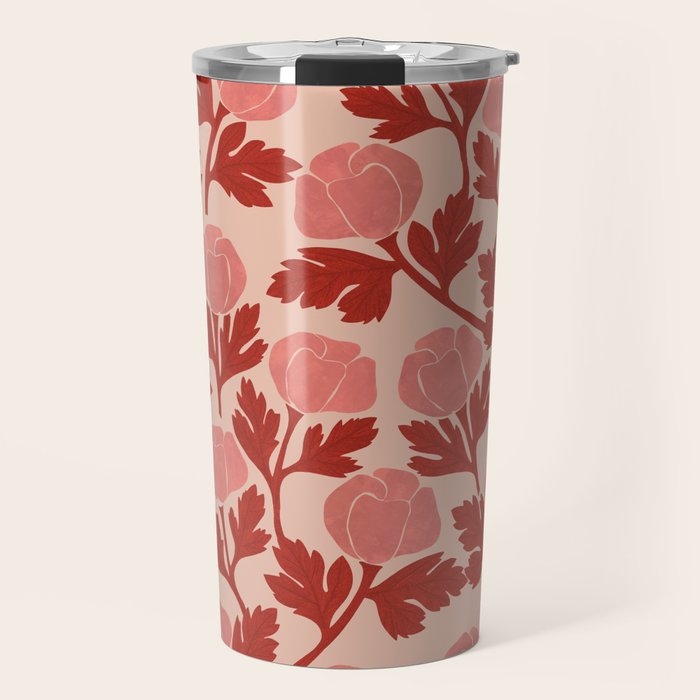 Vase of red roses collection Travel Mug Gallery Image 1