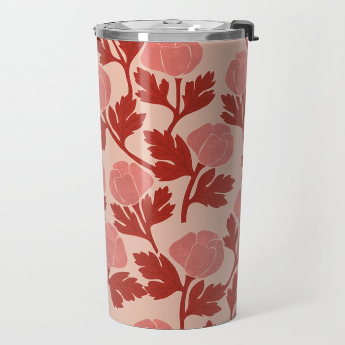 Vase of red roses collection Travel Mug Gallery Image 2
