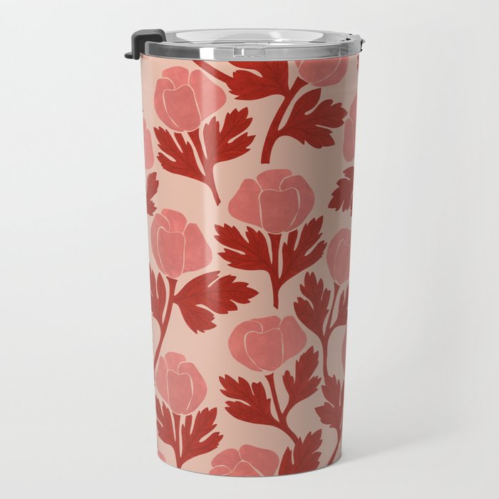 Vase of red roses collection Travel Mug Gallery Image 3