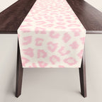 Modern ivory blush pink girly cheetah animal print pattern Table Runner Gallery Image 1