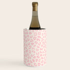 Modern ivory blush pink girly cheetah animal print pattern Wine Chiller Gallery Image 1