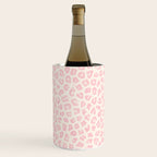 Modern ivory blush pink girly cheetah animal print pattern Wine Chiller Gallery Image 2