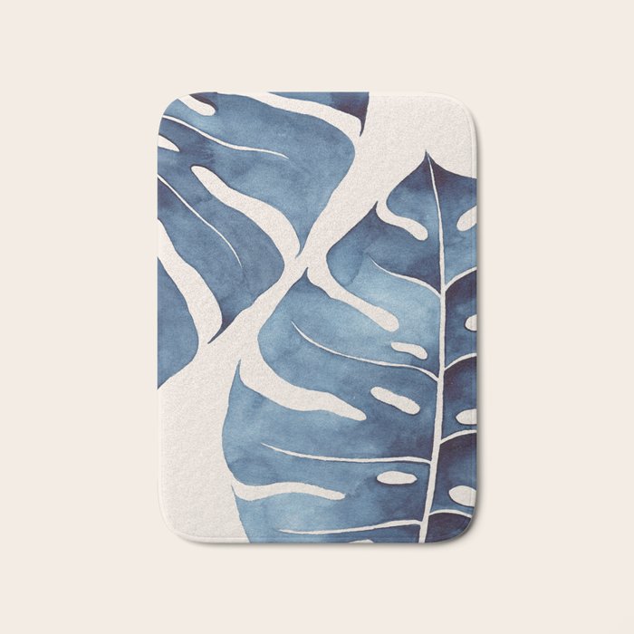 Blue Botanicals No. 2 Bath Mat Gallery Image 1