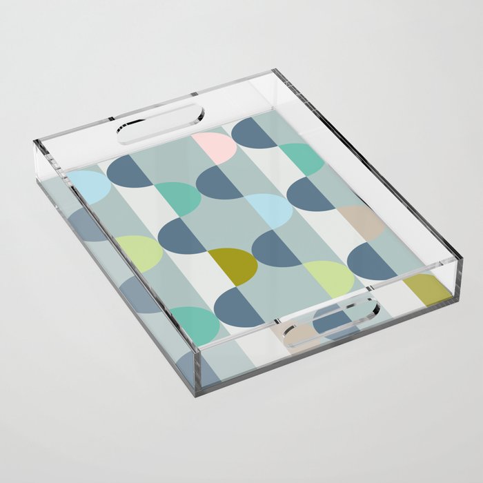 City life facade blue teal Acrylic Tray Gallery Image 1