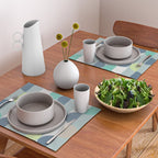 City life facade blue teal Placemat Gallery Image 2