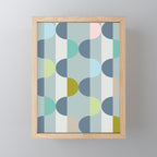 City life facade blue teal Mini Art Print Gallery Image 1