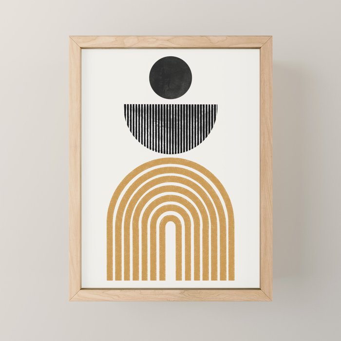 Rainbow and Moon Mini Art Print Gallery Image 1