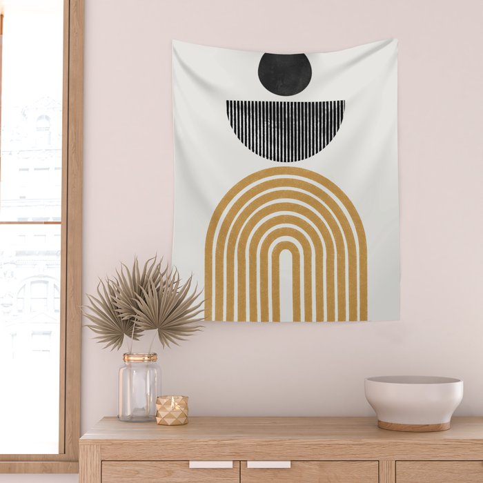 Rainbow and Moon Wall Tapestry Gallery Image 2