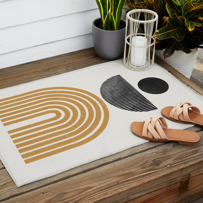 Rainbow and Moon Outdoor Rug Gallery Image 2