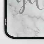 Get Naked, Funny Bathroom Art,  Marble, Blush Pink, Grey Laptop Sleeve Gallery Image 3