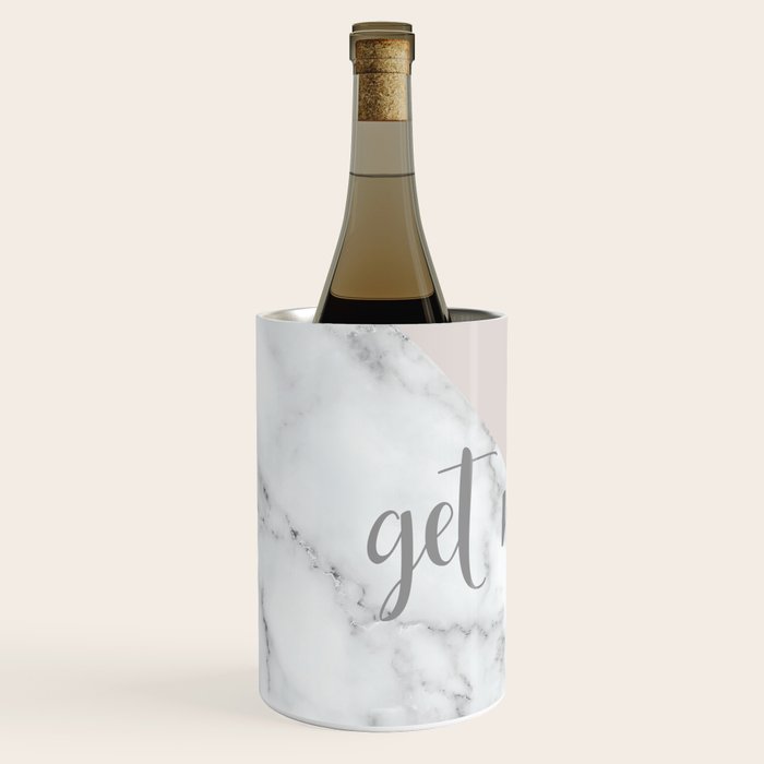 Get Naked, Funny Bathroom Art,  Marble, Blush Pink, Grey Wine Chiller Gallery Image 2