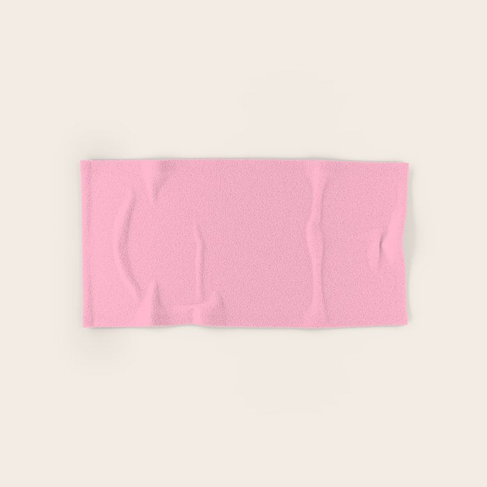 Blush Pink Solid Color Bath Towel Gallery Image 1