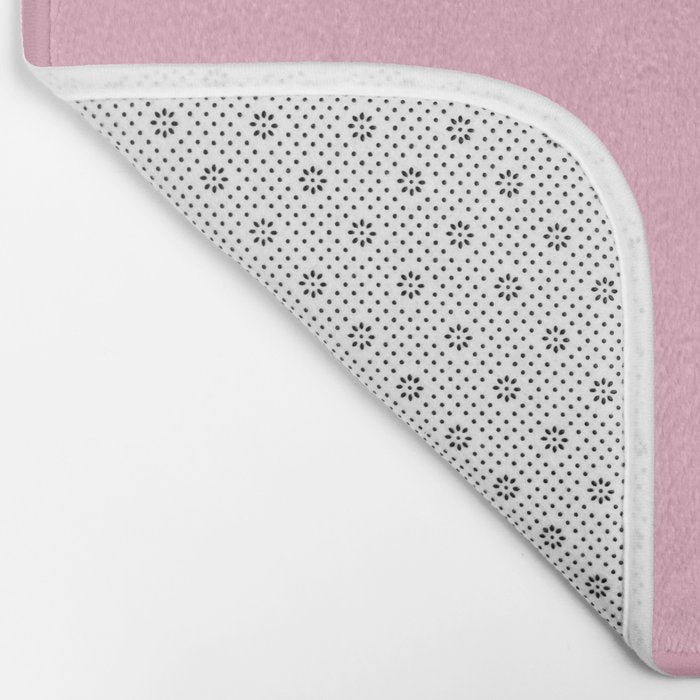 Blush Pink Solid Color Bath Mat Gallery Image 2