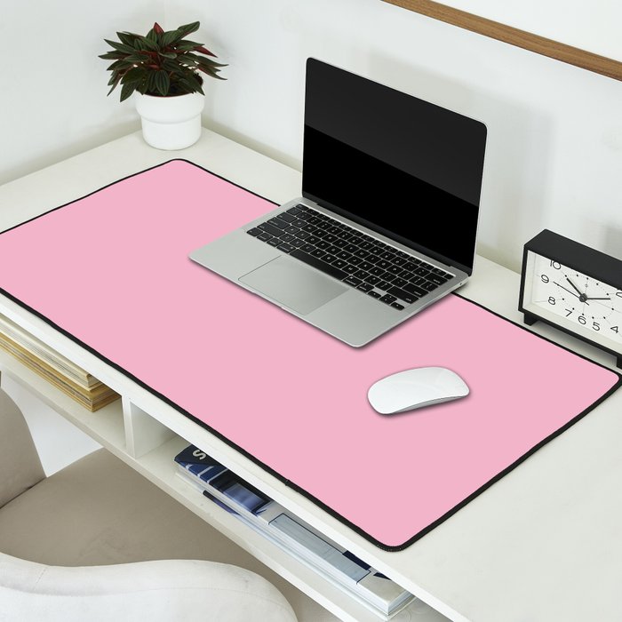 Blush Pink Solid Color Desk Mat Gallery Image 2