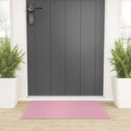 Blush Pink Solid Color Welcome Mat Gallery Image 3