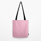 Blush Pink Solid Color Tote Bag Gallery Image 2