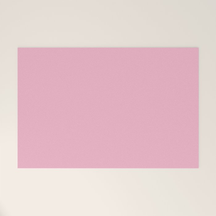 Blush Pink Solid Color Welcome Mat Gallery Image 1