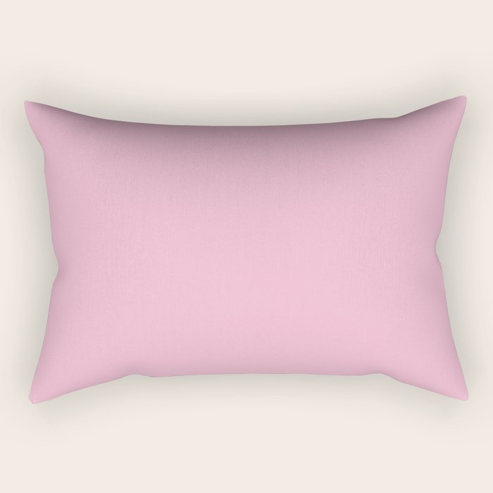 Blush Pink Solid Color Rectangular Pillow Gallery Image 1