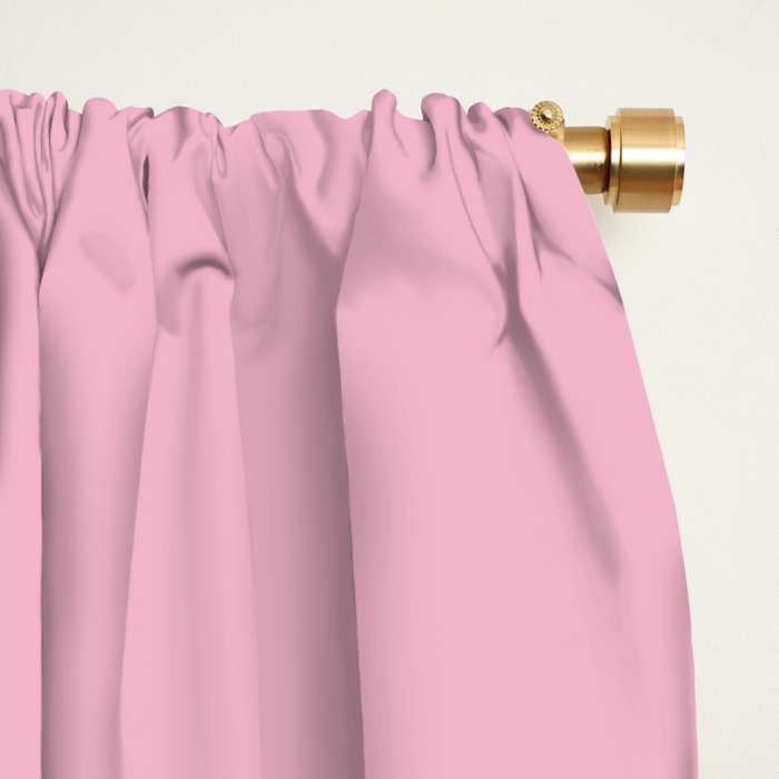 Blush Pink Solid Color Window Curtain Gallery Image 2
