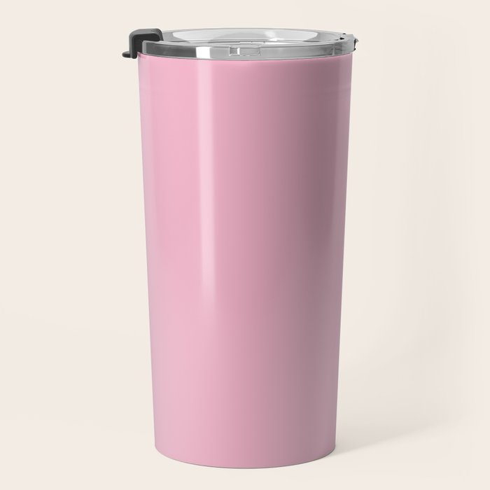 Blush Pink Solid Color Travel Mug Gallery Image 3
