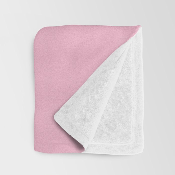 Blush Pink Solid Color Throw Blanket Gallery Image 3