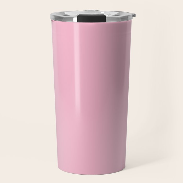 Blush Pink Solid Color Travel Mug Gallery Image 1