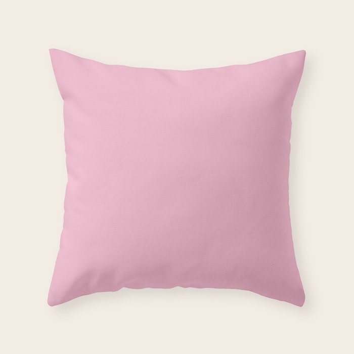Blush Pink Solid Color Throw Pillow Gallery Image 6