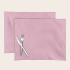 Blush Pink Solid Color Placemat Gallery Image 1