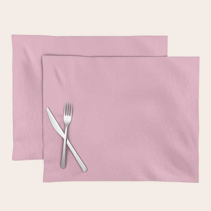 Blush Pink Solid Color Placemat Gallery Image 1