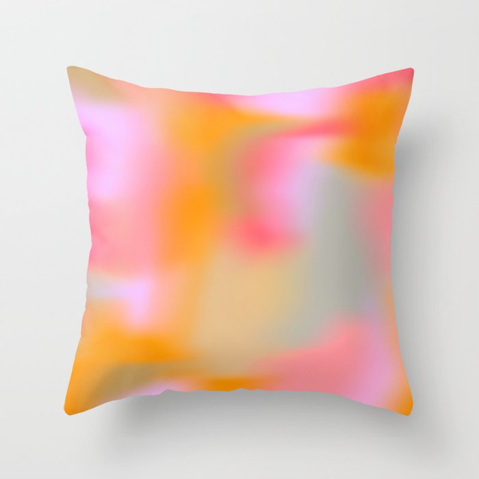 Cloud Color - Pink Throw Pillow Gallery Image 1