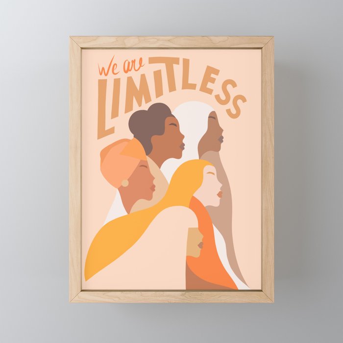 Girl Power - We are limitless  Mini Art Print Gallery Image 1