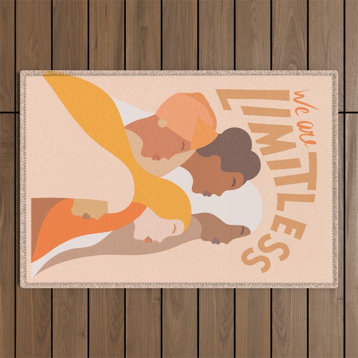 Girl Power - We are limitless  Outdoor Rug Gallery Image 1