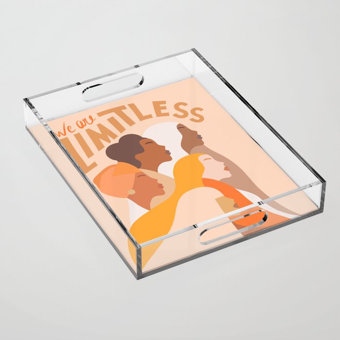 Girl Power - We are limitless  Acrylic Tray Gallery Image 1