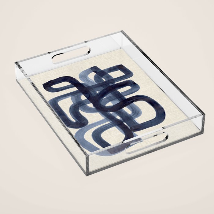 Blue Butterfly  Acrylic Tray Gallery Image 1