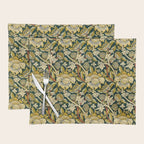 Vintage William Morris Green and Yellow Chintz Placemat Gallery Image 1